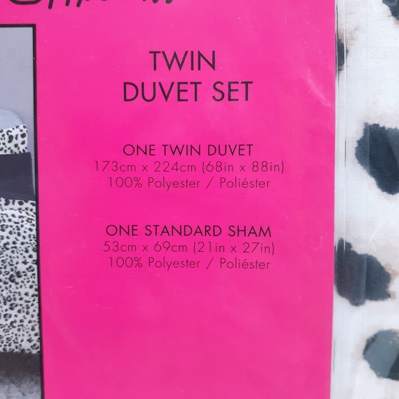 Betsey Johnson Water Leopard Print Duvet Cover & Sham Set Twin - Picture 4 of 10